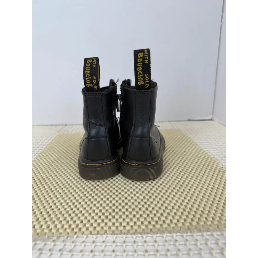 Dr. Martens 1460 Elastic T Toddler Boots Size‎ 8 US 7 UK black leather